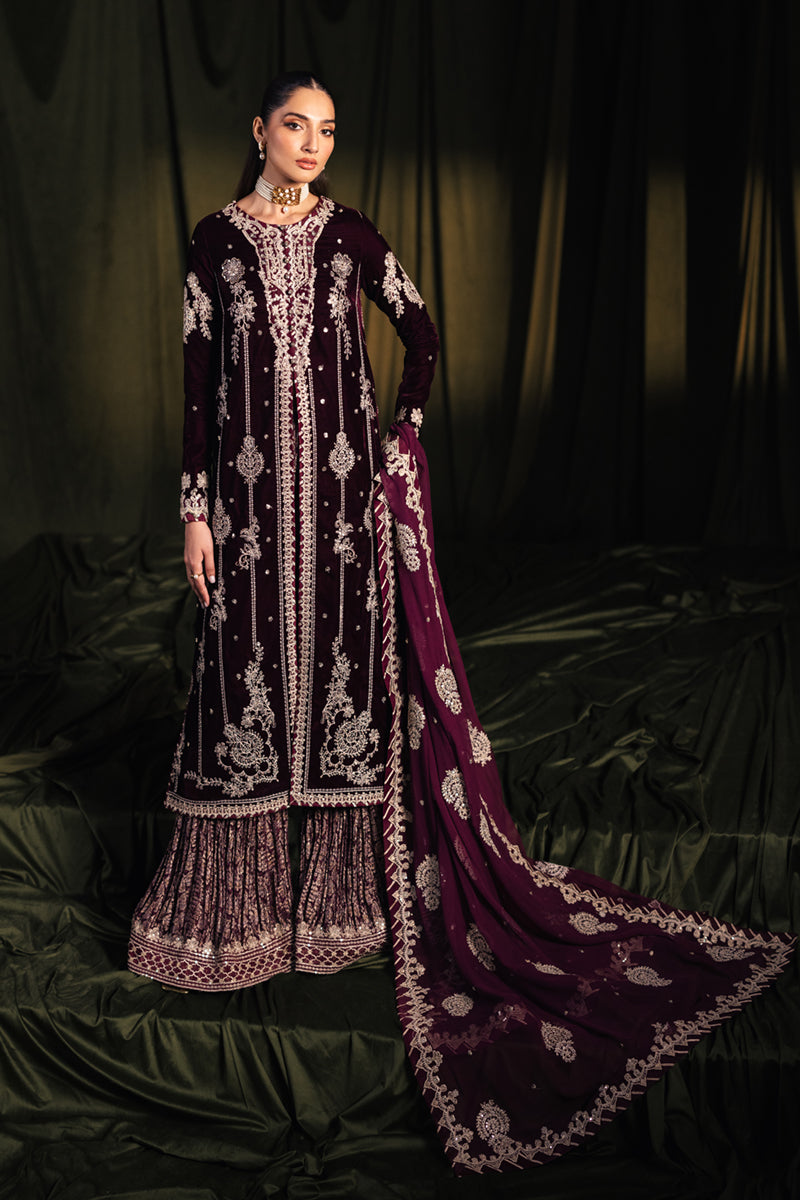 Qalamkar | Velvet Edit | BK-01 AMANI by Qalamkar - Designer Dress - Type: Ladies Clothes - Available at Libayah - 100% Original