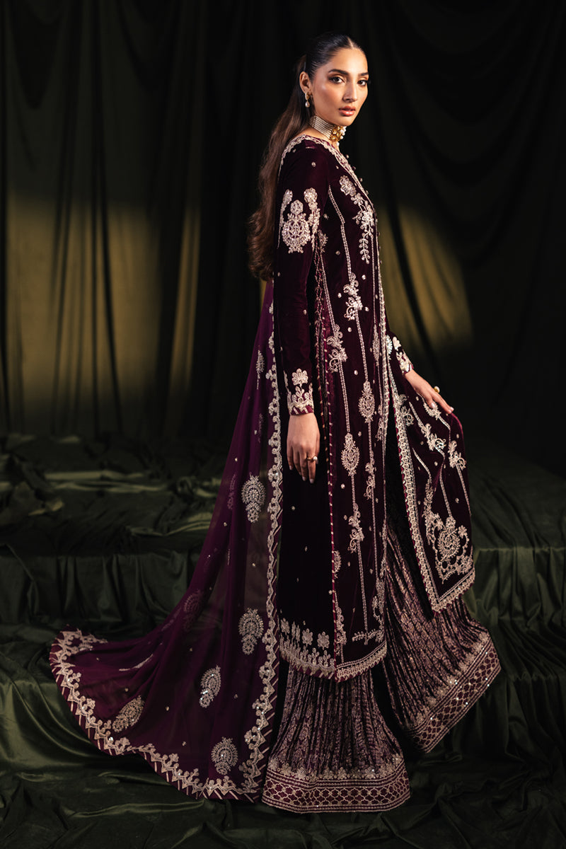 Qalamkar | Velvet Edit | BK-01 AMANI by Qalamkar - Designer Dress - Type: Ladies Clothes - Available at Libayah - 100% Original