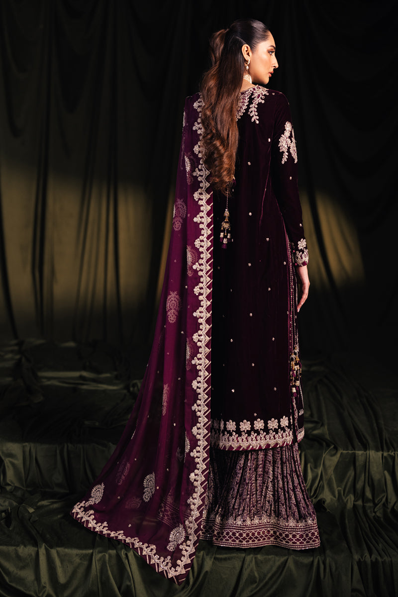 Qalamkar | Velvet Edit | BK-01 AMANI by Qalamkar - Designer Dress - Type: Ladies Clothes - Available at Libayah - 100% Original