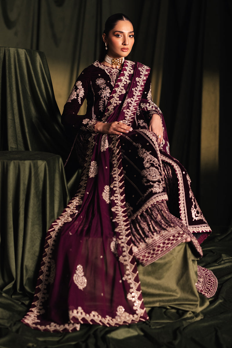 Qalamkar | Velvet Edit | BK-01 AMANI by Qalamkar - Designer Dress - Type: Ladies Clothes - Available at Libayah - 100% Original