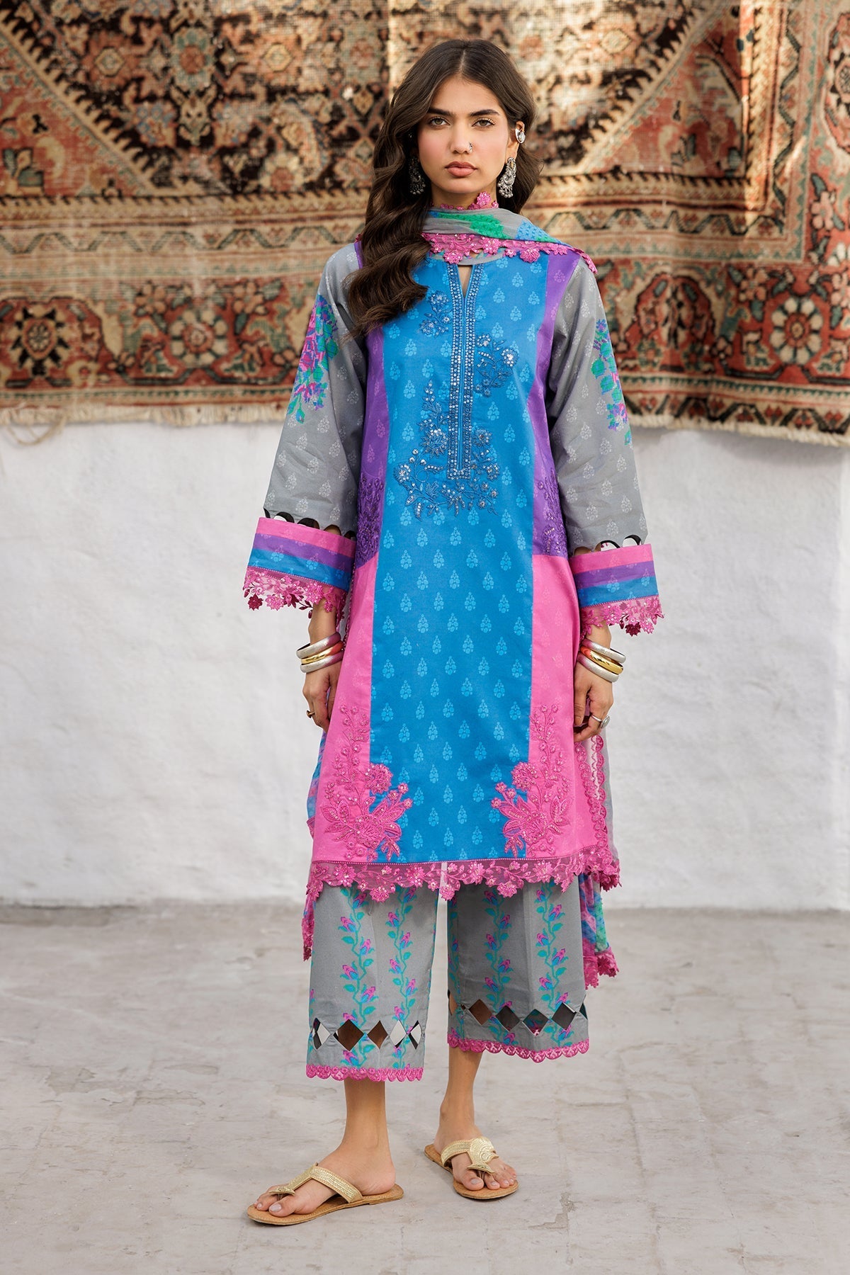 Charizma | Rangoli Lawn | CRO5-02 by Charizma - Designer Dress - Type: Ladies Clothes - Available at Libayah - 100% Original