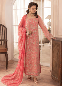 Sahane | Elyssa Festive Chiffon | CT-19003 Rosa - ELYSSA by Sahane - Designer Dress - Type: Ladies Clothes - Available at Libayah - 100% Original