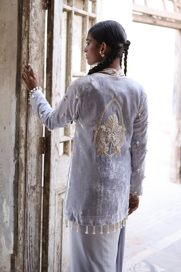 Wardha Saleem | Pure Velvet 25 | Afra - Designer Dress - Type : Ladies Clothes - Available at Libayah - 100% Original