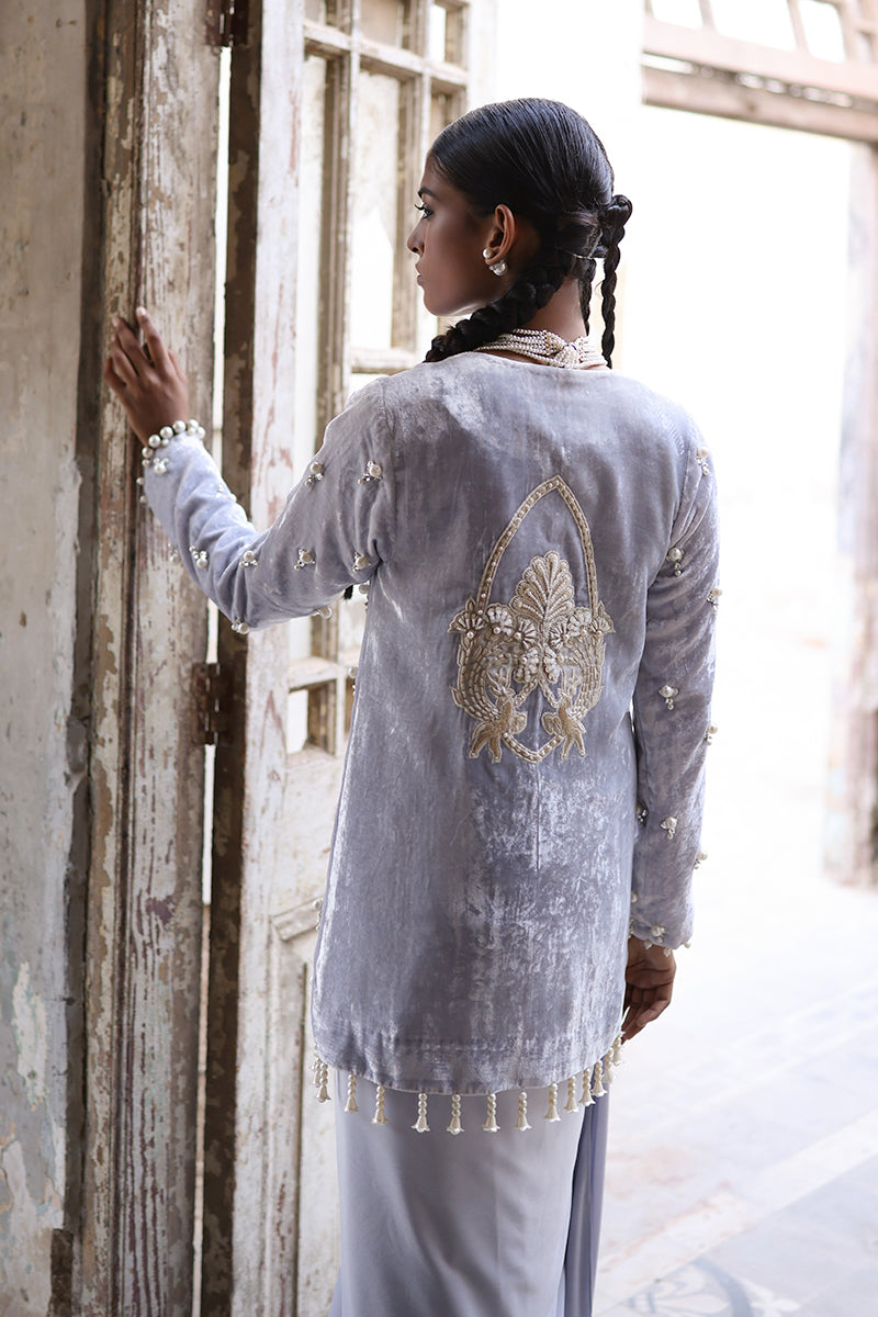 Wardha Saleem | Pure Velvet 25 | Afra - Designer Dress - Type : Ladies Clothes - Available at Libayah - 100% Original