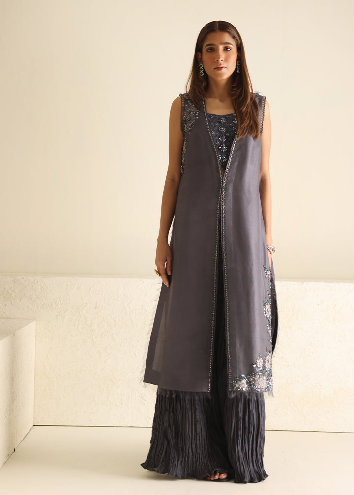 Umsha | Luxury Pret | AURORA GREY by Umsha - Designer Dress - Type: Ladies Clothes - Available at Libayah - 100% Original