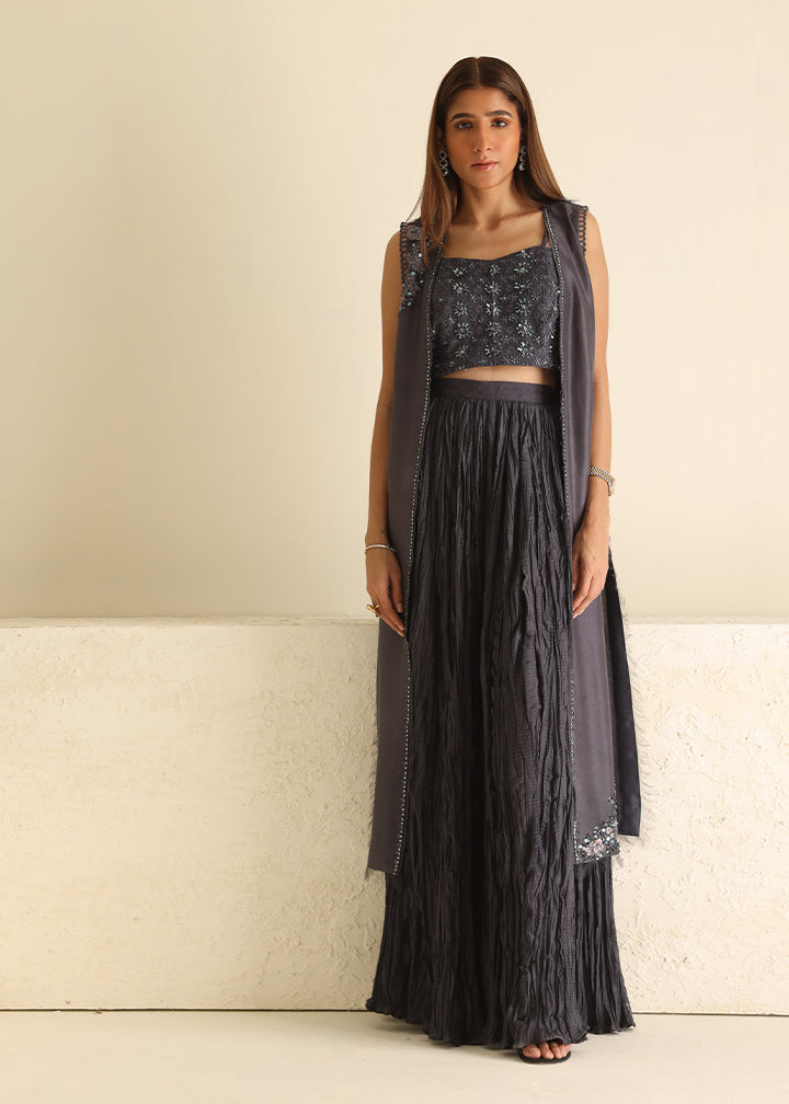 Umsha | Luxury Pret | AURORA GREY by Umsha - Designer Dress - Type: Ladies Clothes - Available at Libayah - 100% Original