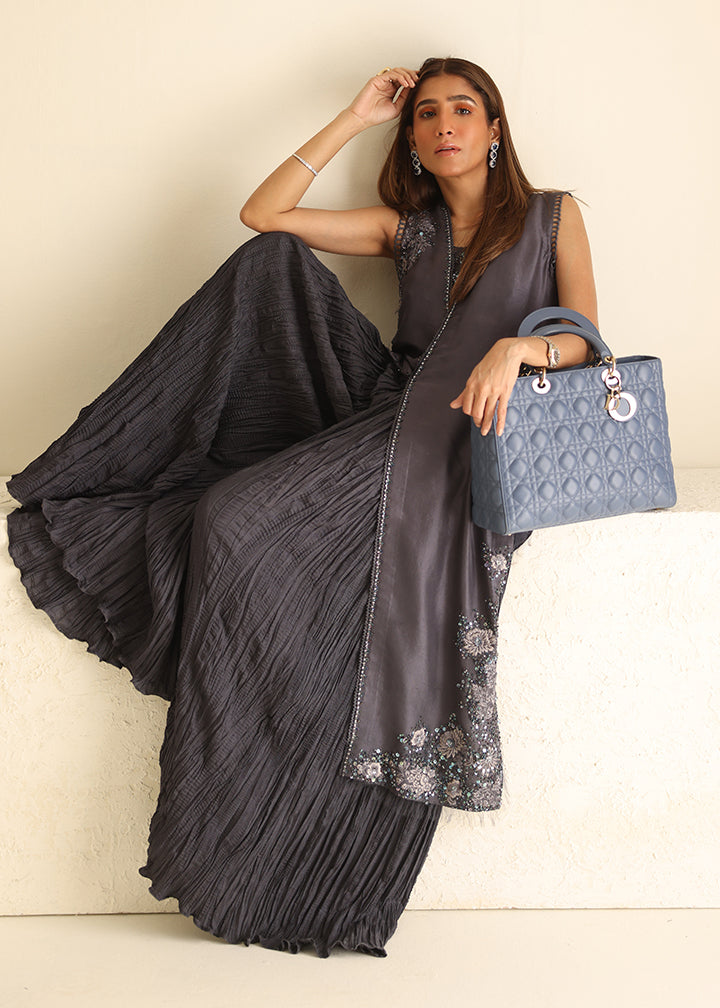 Umsha | Luxury Pret | AURORA GREY by Umsha - Designer Dress - Type: Ladies Clothes - Available at Libayah - 100% Original