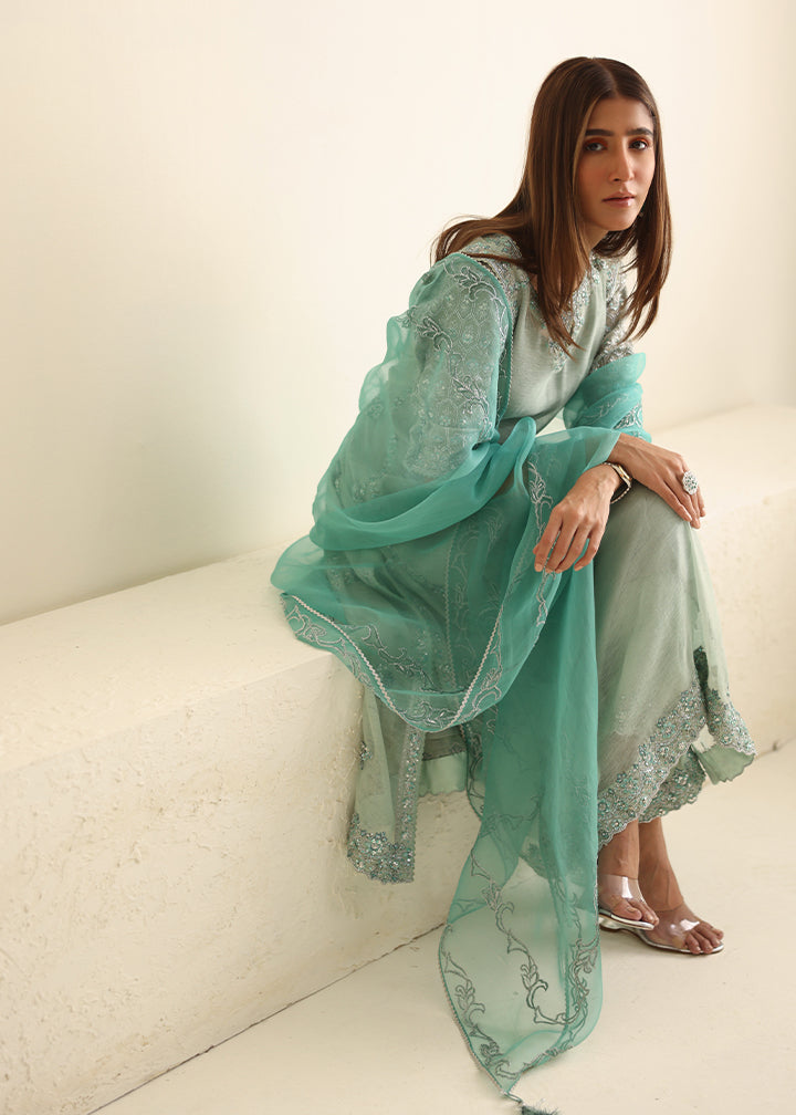 Umsha | Luxury Pret | MISTY SKY BLUE by Umsha - Designer Dress - Type: Ladies Clothes - Available at Libayah - 100% Original