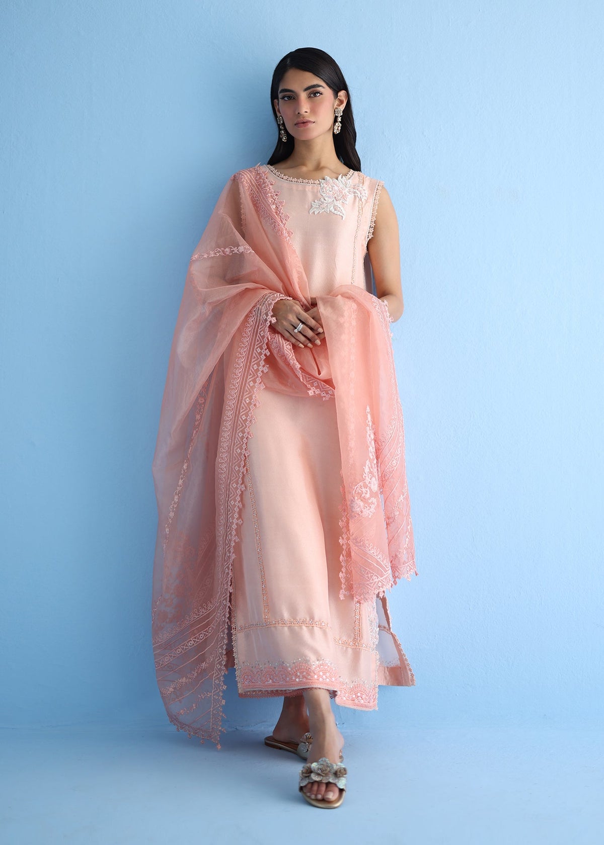 Umsha | Luxury Pret | CORAL WAVES by Umsha - Designer Dress - Type: Ladies Clothes - Available at Libayah - 100% Original