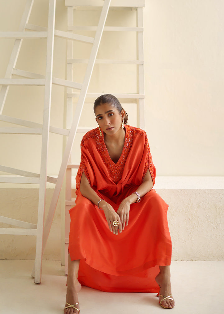 Umsha | Luxury Pret | IT ORANGE by Umsha - Designer Dress - Type: Ladies Clothes - Available at Libayah - 100% Original