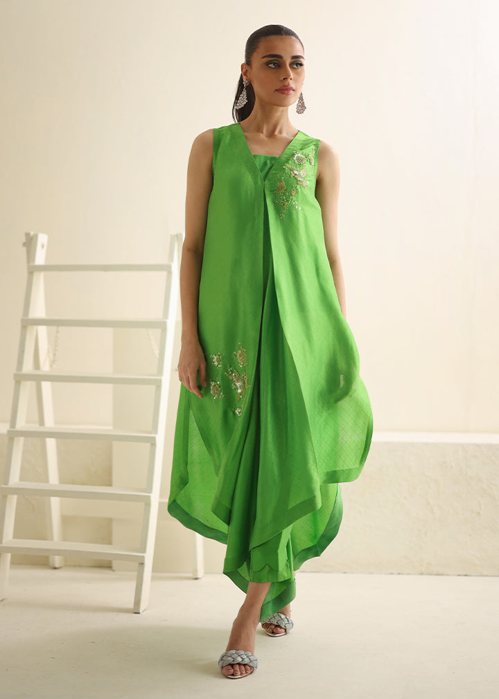 Umsha | Luxury Pret | GREEN BLOOM by Umsha - Designer Dress - Type: Ladies Clothes - Available at Libayah - 100% Original