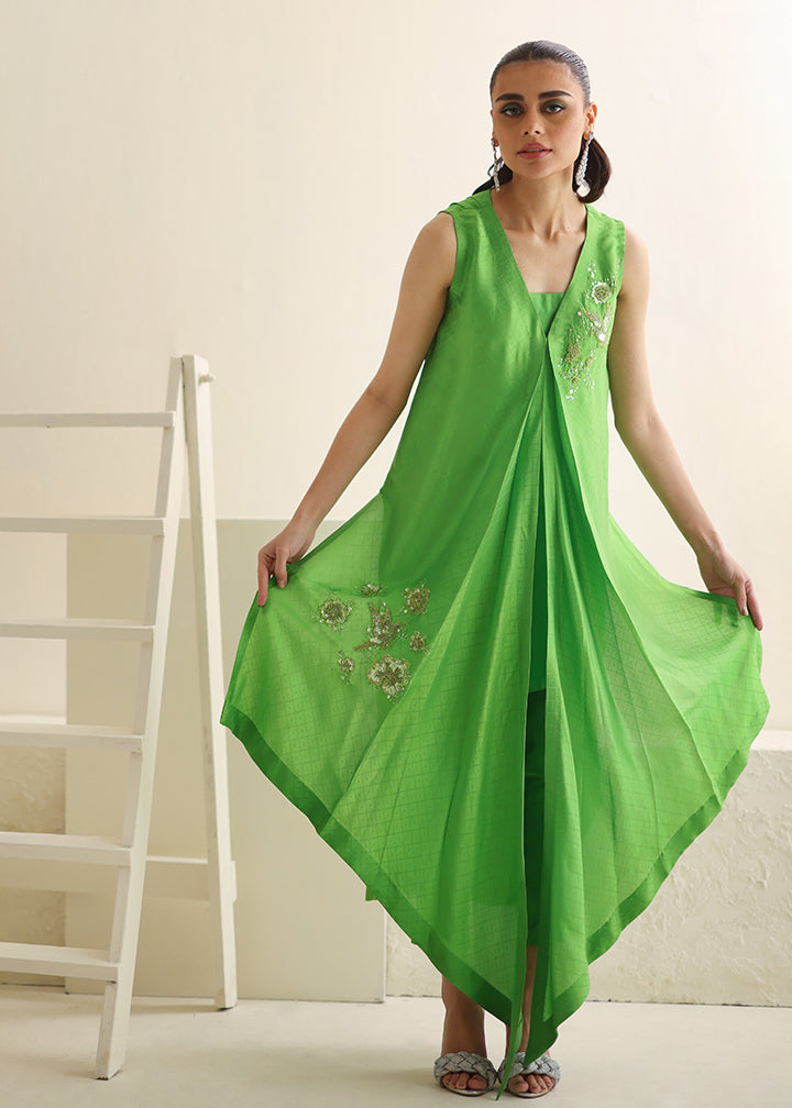 Umsha | Luxury Pret | GREEN BLOOM by Umsha - Designer Dress - Type: Ladies Clothes - Available at Libayah - 100% Original