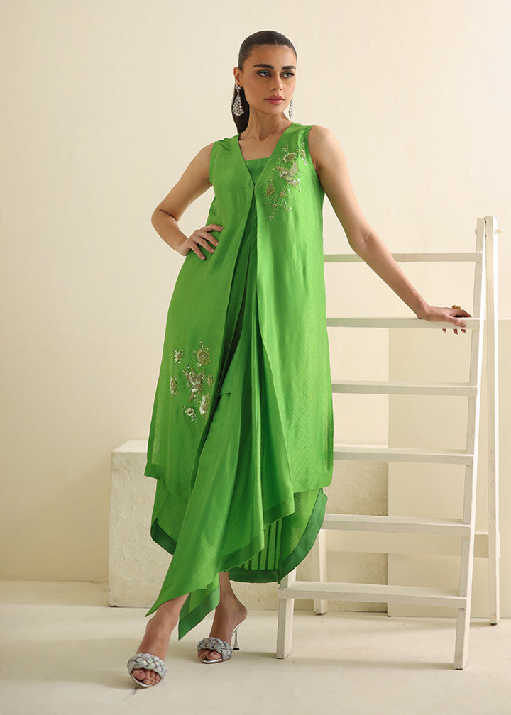 Umsha | Luxury Pret | GREEN BLOOM by Umsha - Designer Dress - Type: Ladies Clothes - Available at Libayah - 100% Original