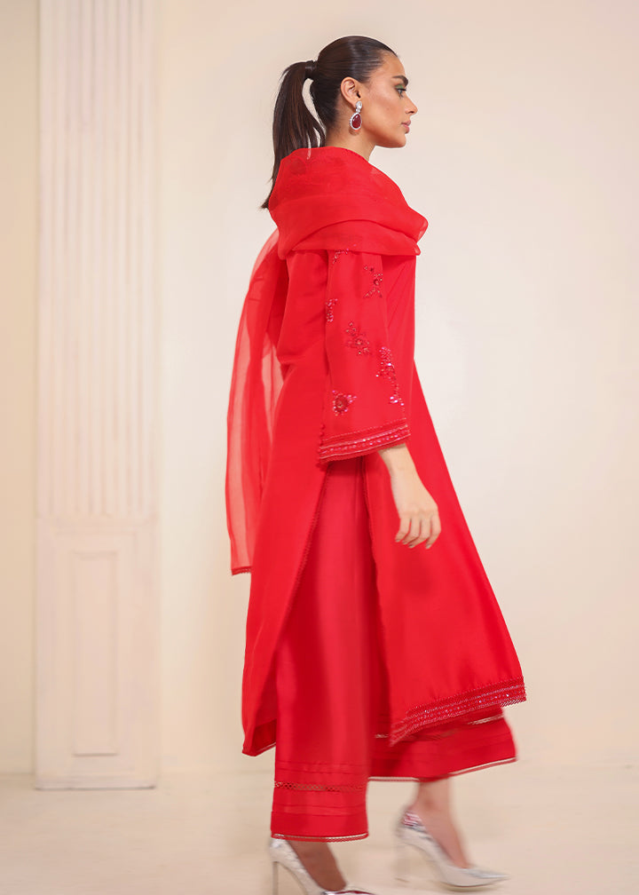 Umsha | Luxury Pret | RAVISIHING SCARLET by Umsha - Designer Dress - Type: Ladies Clothes - Available at Libayah - 100% Original