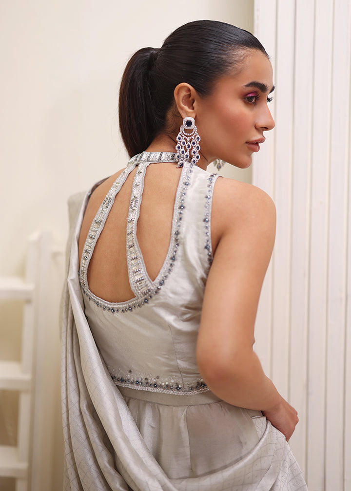 Umsha | Luxury Pret | GLEAMING GREY by Umsha - Designer Dress - Type: Ladies Clothes - Available at Libayah - 100% Original