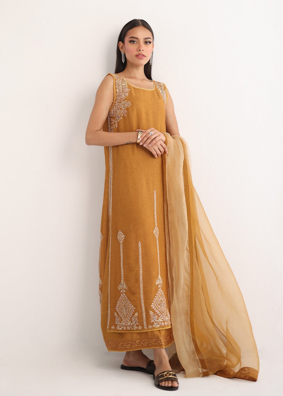 Umsha | Luxury Pret | MUSTARD CHARM by Umsha - Designer Dress - Type: Ladies Clothes - Available at Libayah - 100% Original