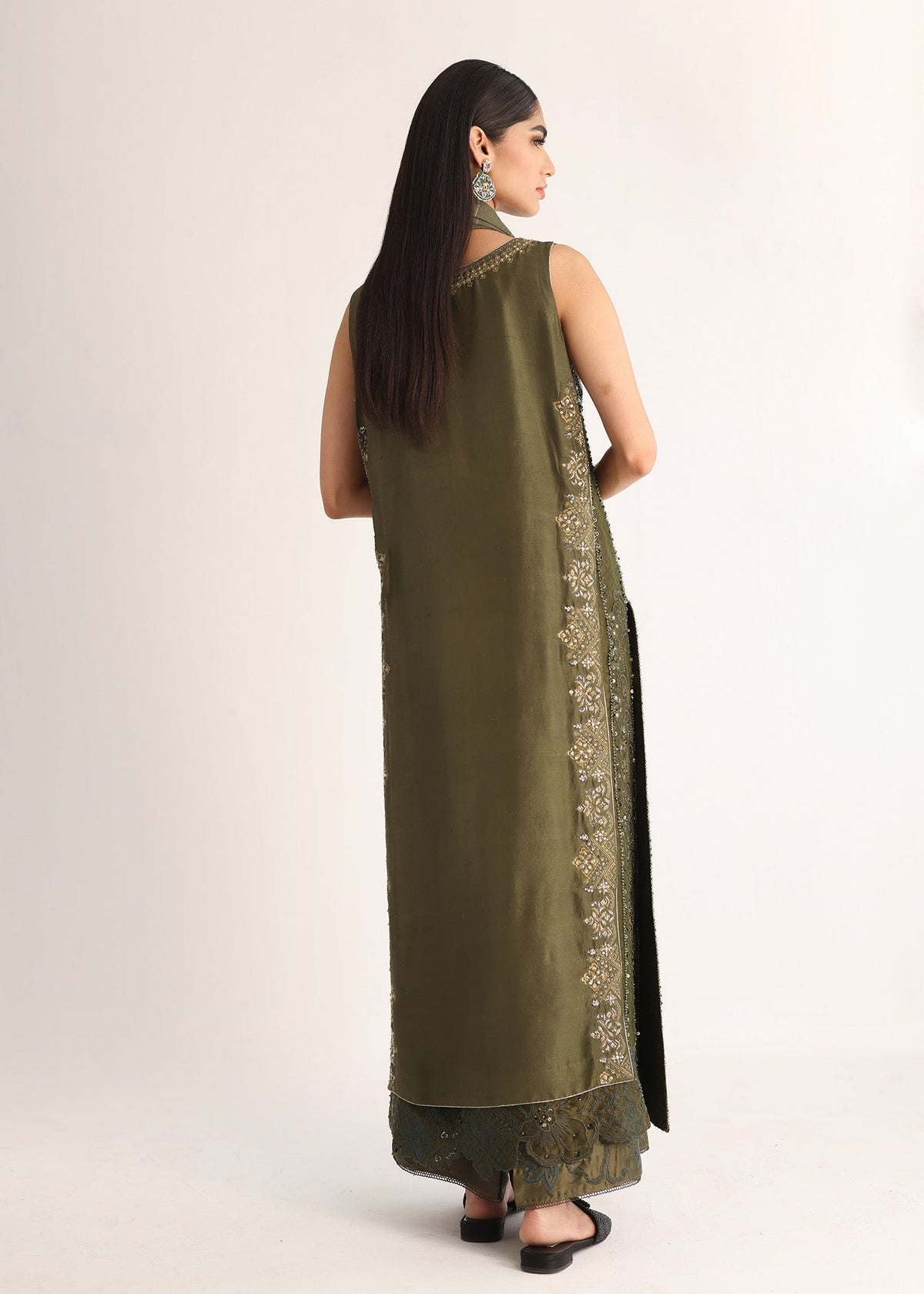 Umsha | Luxury Pret | ANTIQUE OLIVE by Umsha - Designer Dress - Type: Ladies Clothes - Available at Libayah - 100% Original