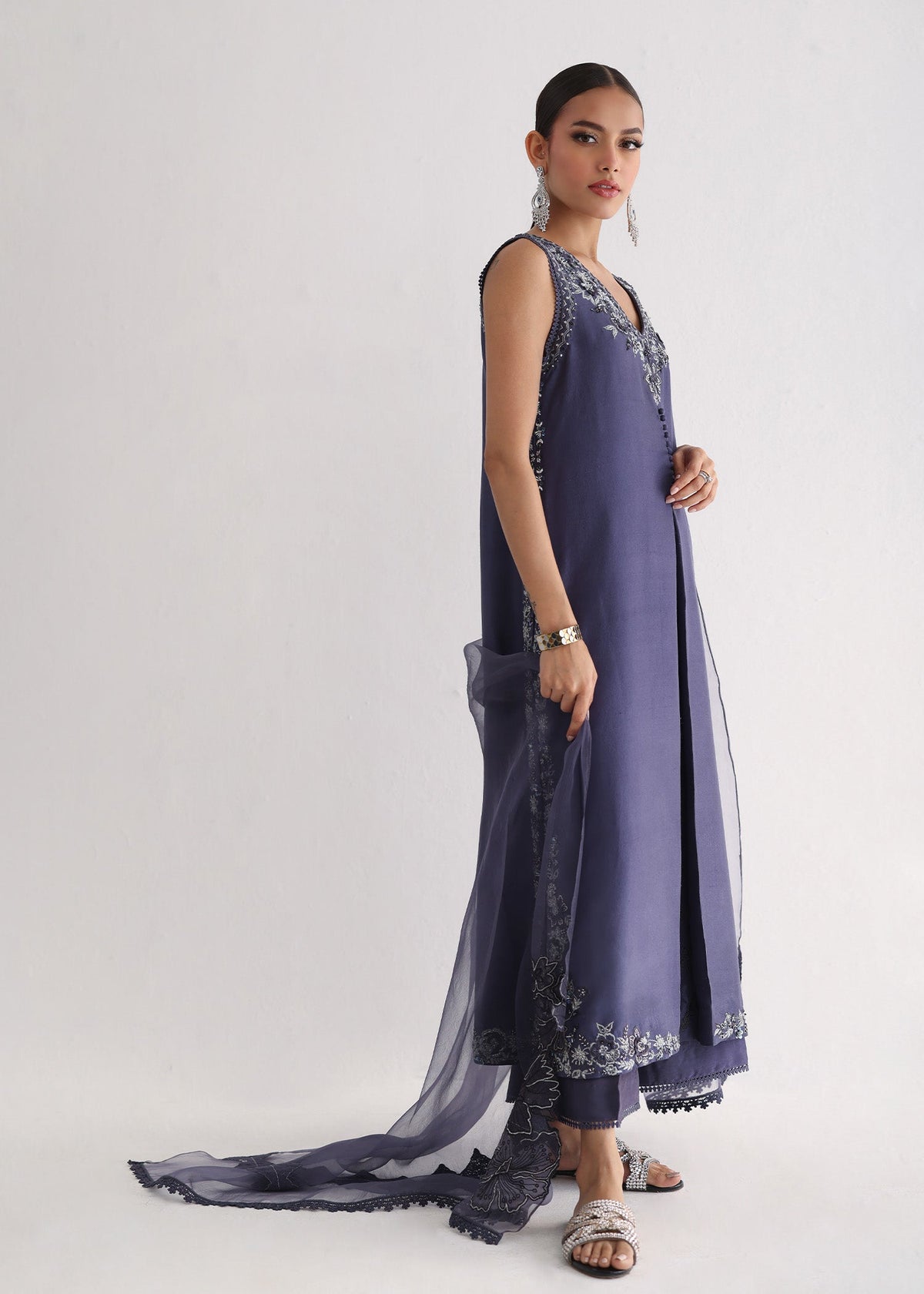 Umsha | Luxury Pret | CROWN BLUE JEWEL by Umsha - Designer Dress - Type: Ladies Clothes - Available at Libayah - 100% Original