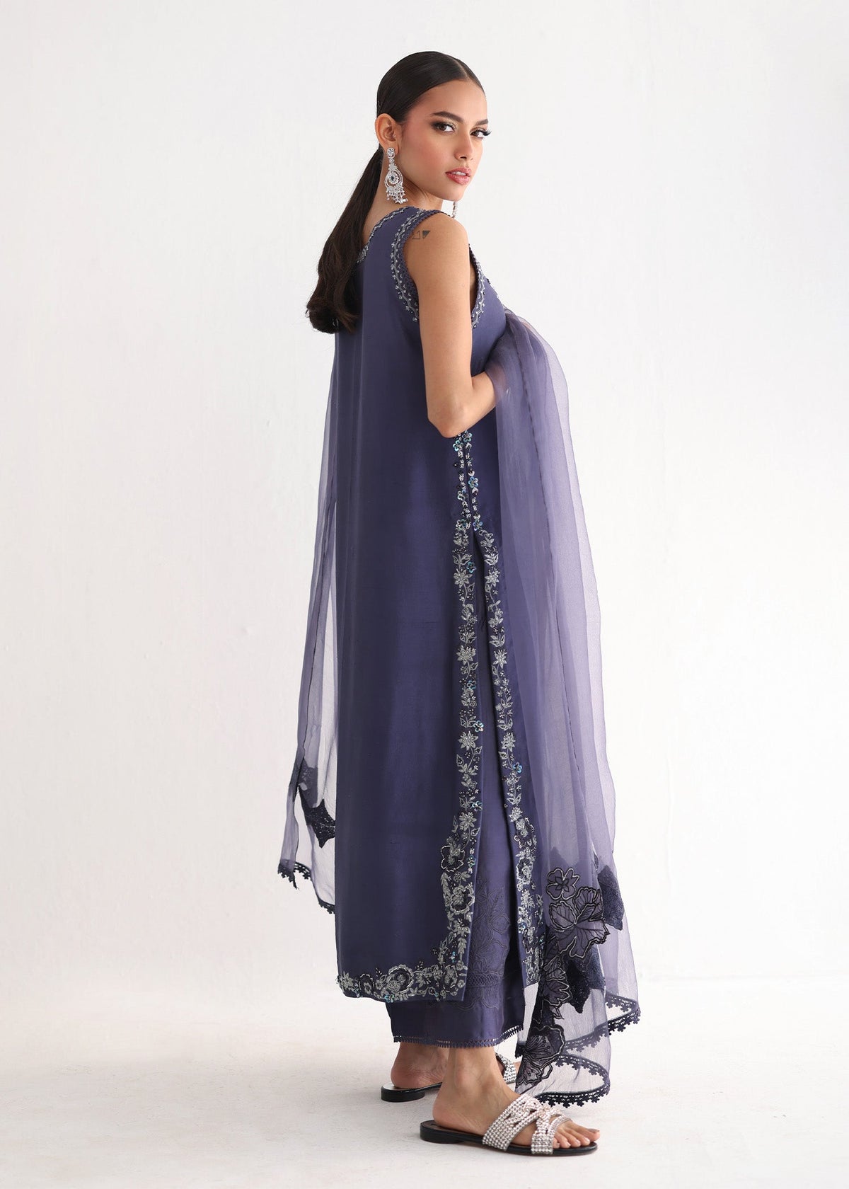 Umsha | Luxury Pret | CROWN BLUE JEWEL by Umsha - Designer Dress - Type: Ladies Clothes - Available at Libayah - 100% Original