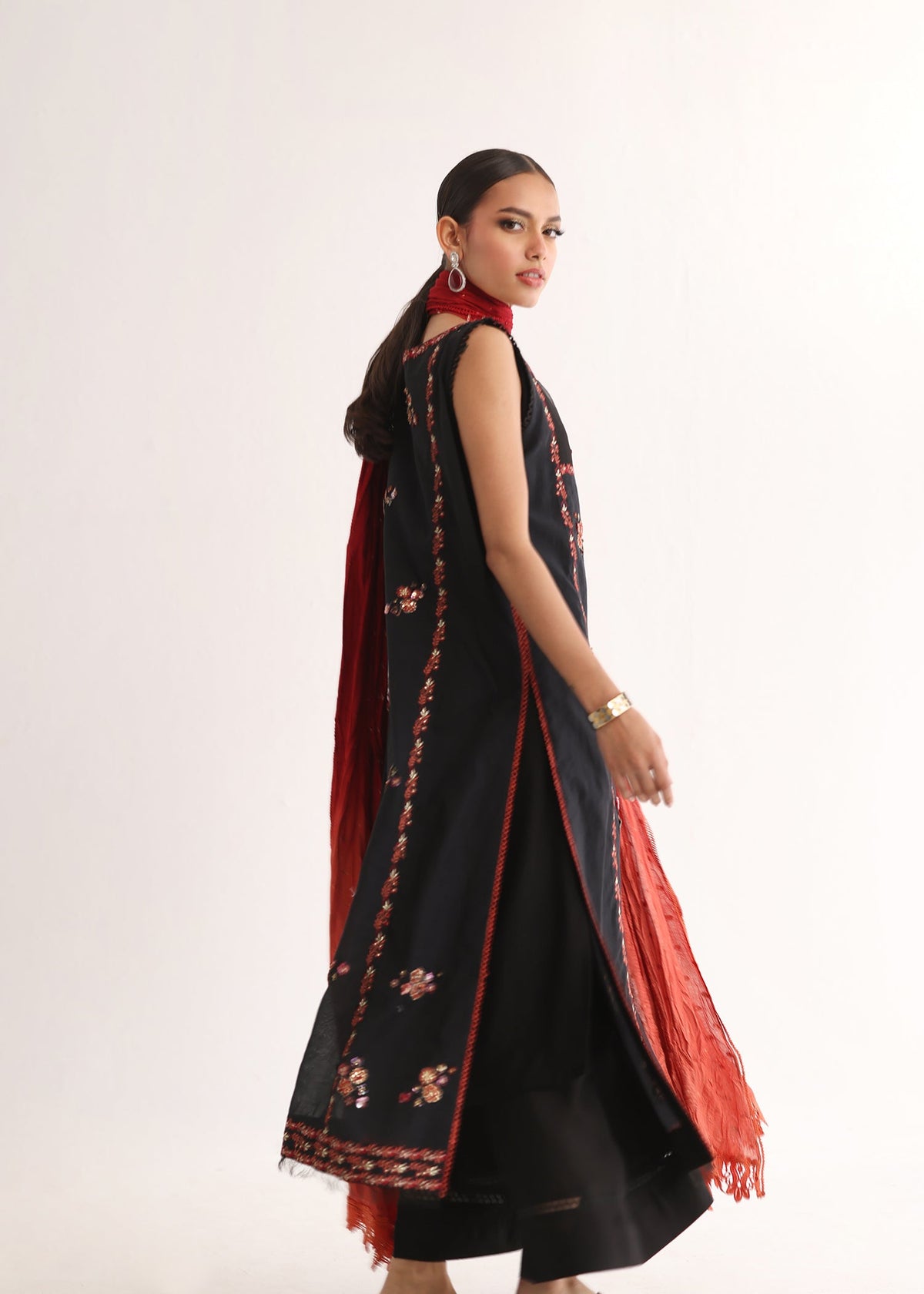 Umsha | Luxury Pret | GLORIOUS BLACK by Umsha - Designer Dress - Type: Ladies Clothes - Available at Libayah - 100% Original