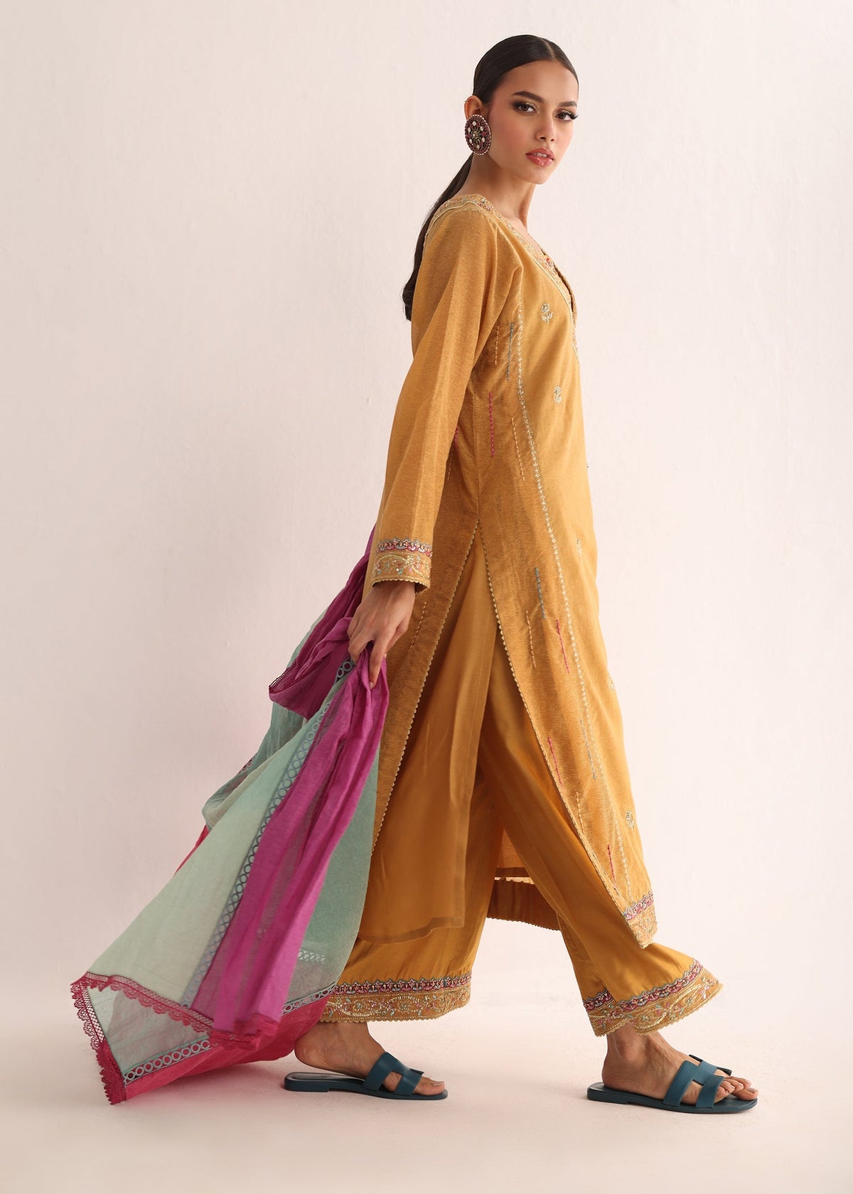 Umsha | Luxury Pret | DESERT GOLD by Umsha - Designer Dress - Type: Ladies Clothes - Available at Libayah - 100% Original
