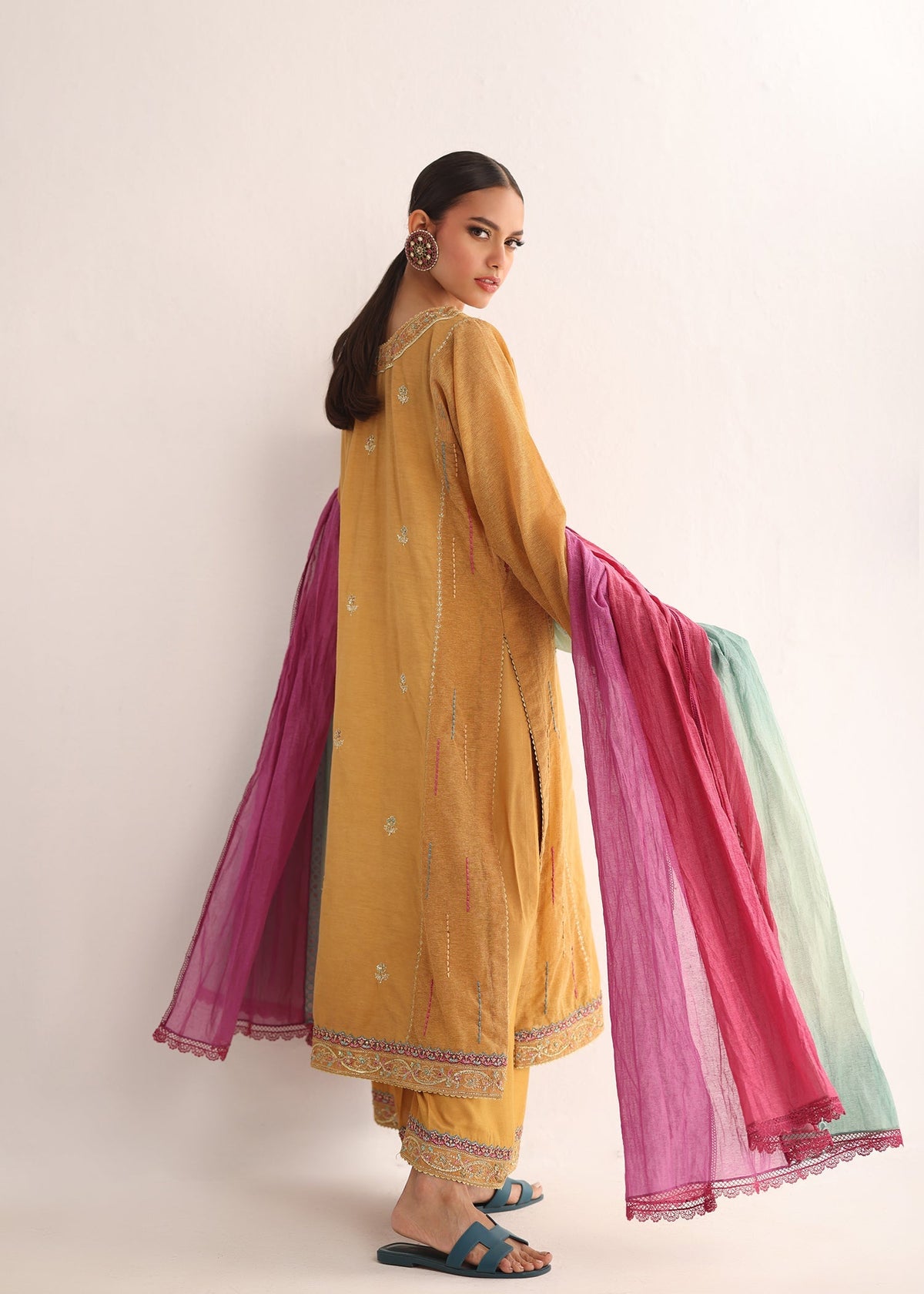 Umsha | Luxury Pret | DESERT GOLD by Umsha - Designer Dress - Type: Ladies Clothes - Available at Libayah - 100% Original
