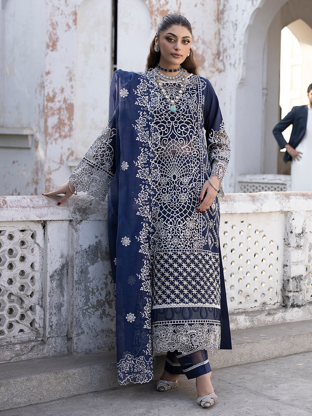 Mahnur | Mahrukh Luxury Lawn 24 | DUSK by Mahnur - Designer Dress - Type: Ladies Clothes - Available at Libayah - 100% Original