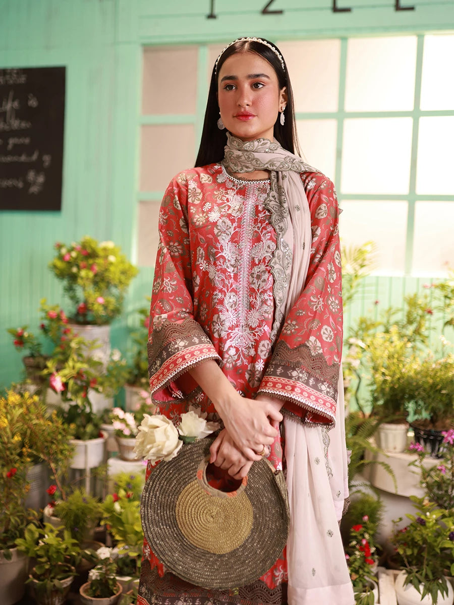 Salitex | Izel Lawn 24 | LUXURY LAWN EMBROIDERED SUIT by Salitex - Designer Dress - Type: Casuals - Available at Libayah - 100% Original