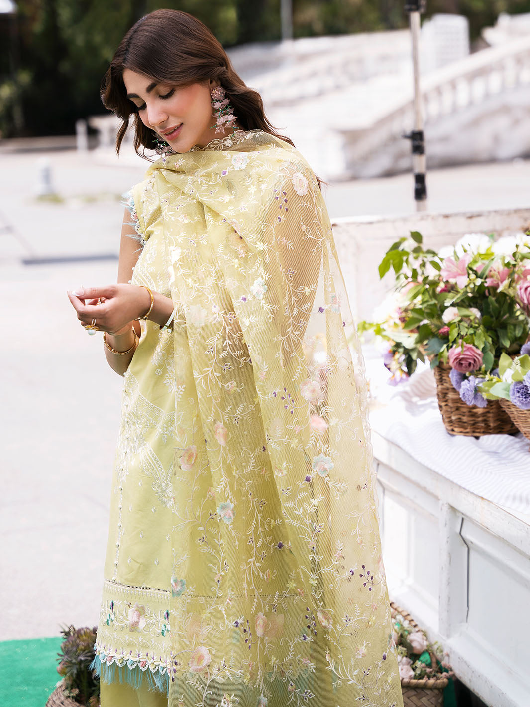 Bin Ilyas | Clara Embroidered Lawn 24 | 214 - B by Bin Ilyas - Designer Dress - Type: Ladies Clothes - Available at Libayah - 100% Original