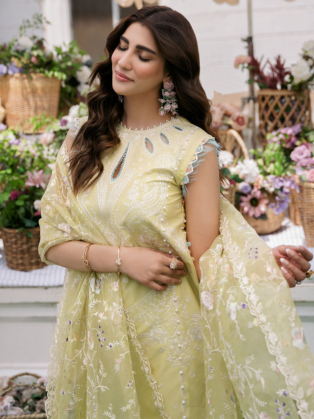 Bin Ilyas | Clara Embroidered Lawn 24 | 214 - B by Bin Ilyas - Designer Dress - Type: Ladies Clothes - Available at Libayah - 100% Original