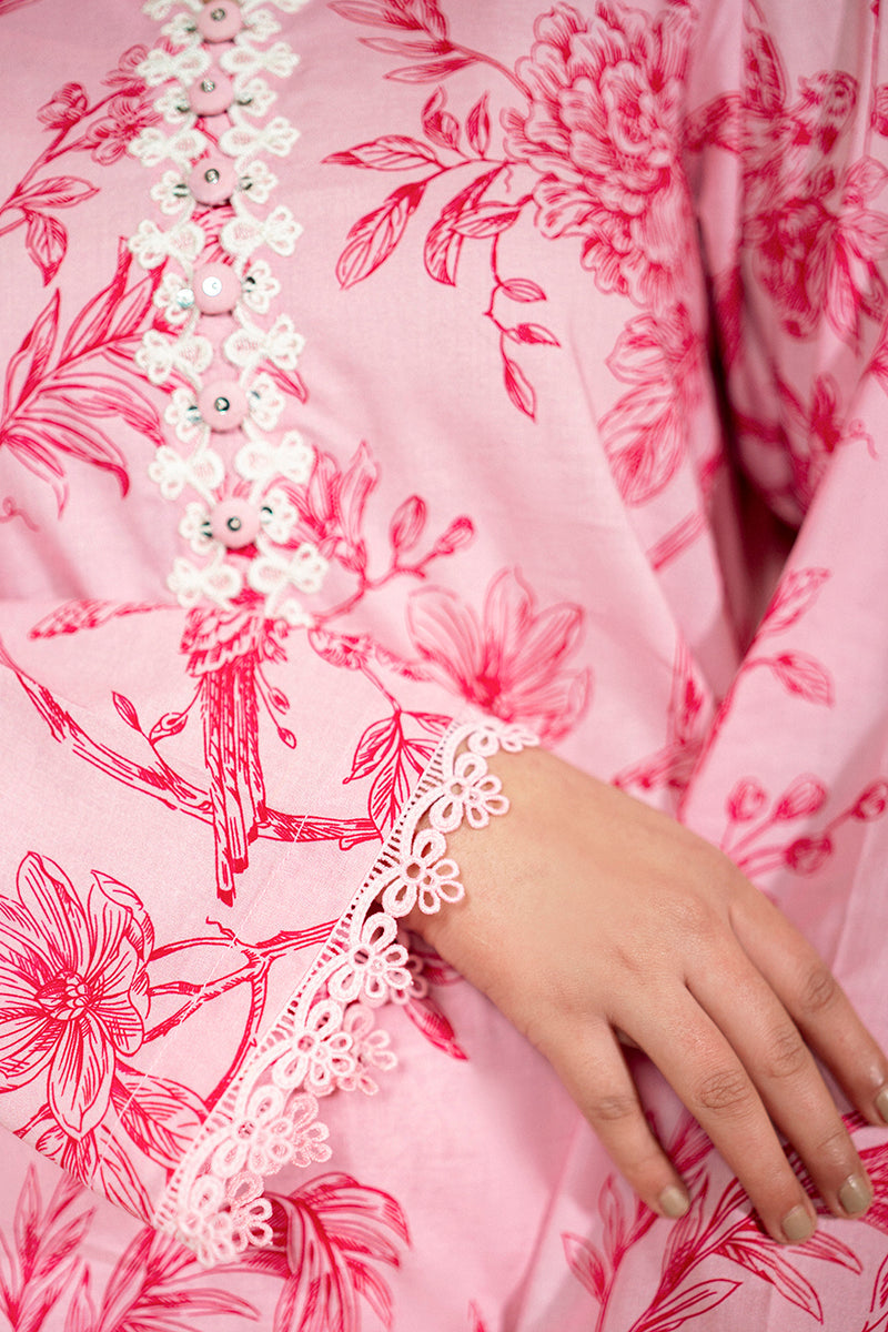 Cross Stitch | Daily Lawn 24 | SHADED PINK-3 PIECE LAWN SUIT
