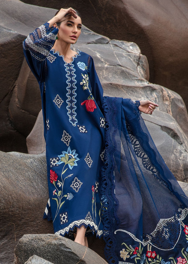 Crimson | Lawn 2024 | Into The Wild - Midnight Blue by Crimson - Designer Dress - Type: Ladies Clothes - Available at Libayah - 100% Original
