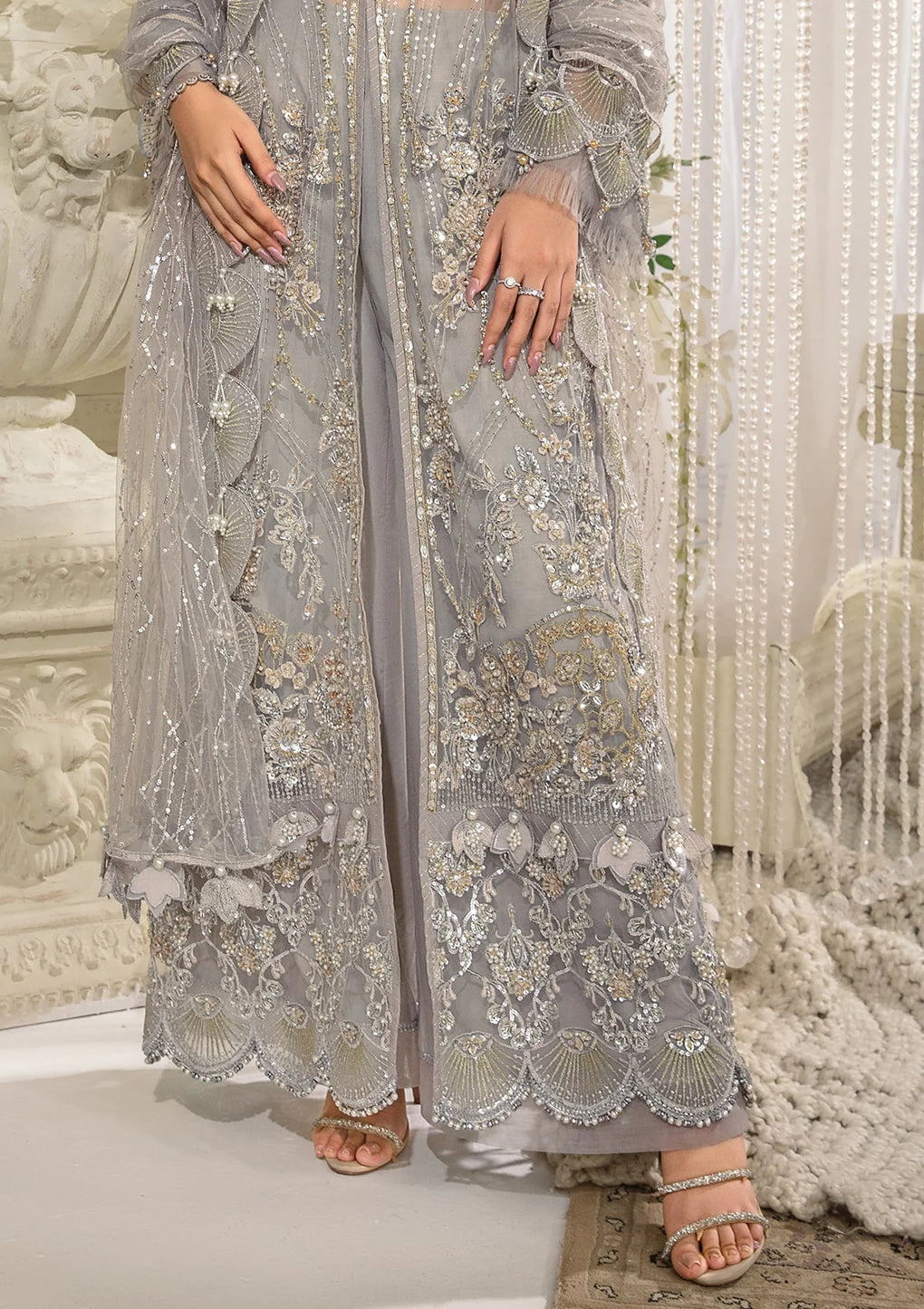 Elaf Premium | Evara Formals 24 | EFE-04 DOVE by Elaf Premium - Designer Dress - Type: The Formal Exhibit - Available at Libayah - 100% Original