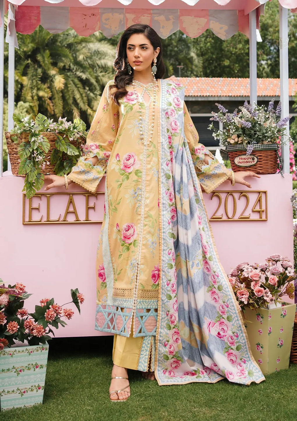 Elaf Premium | Printed Collection 24 | EEP-03A - Citrus Squad by Elaf Premium - Designer Dress - Type: Ladies Clothes - Available at Libayah - 100% Original