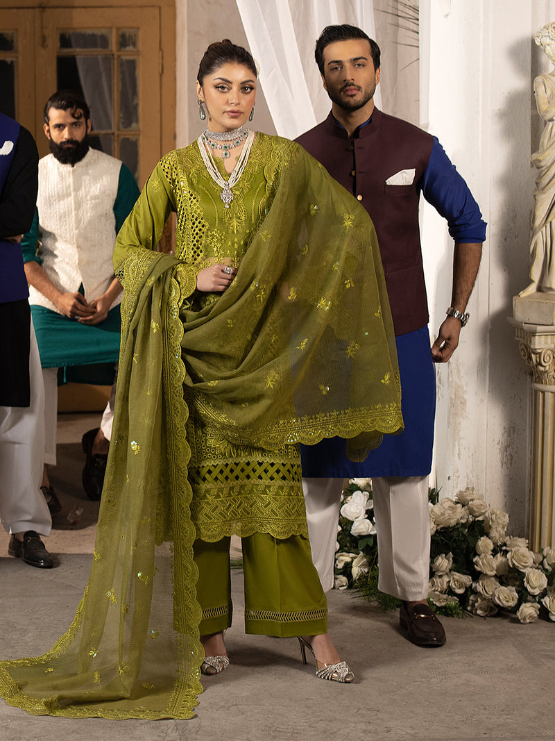 Mahnur | Mahrukh Luxury Lawn 24 | MALVA by Mahnur - Designer Dress - Type: Ladies Clothes - Available at Libayah - 100% Original