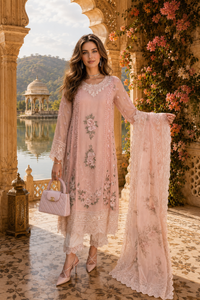 Saadia Asad | Nooriyah Luxury Chiffon | D2 - Satin Rose by Saadia Asad - Designer Dress  - Type : Ladies Clothes - Available at Libayah - 100% Original 