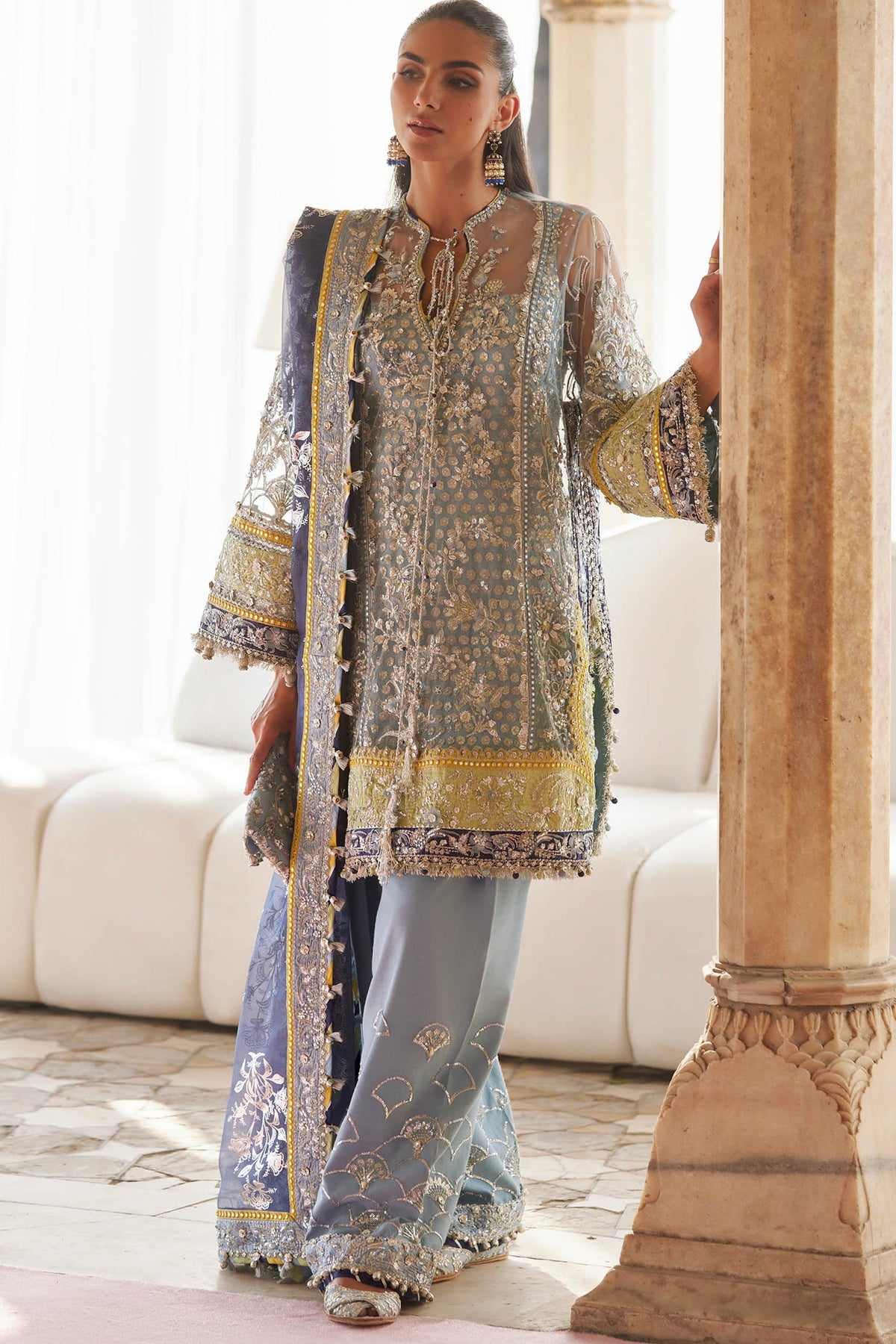 Zaha | Gossamer 25 | NILOFAR-E-SHAAM (ZC25-04) by Zaha - Designer Dress  - Type : Ladies Clothes - Available at Libayah - 100% Original 