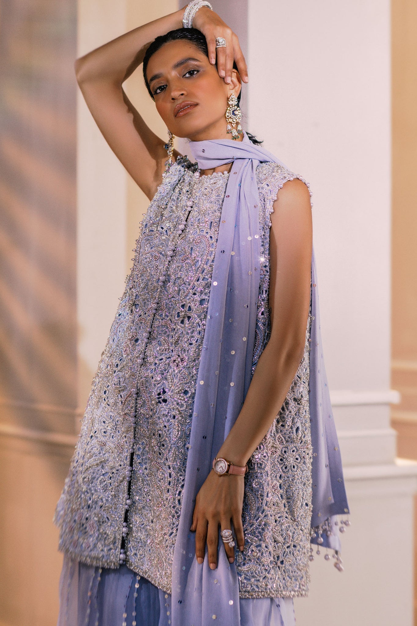Elan | Demi Couture Onirique | CRISTALLIN LILAS (EP-20653) by Elan - Designer Dress - Type: Formal - Available at Libayah - 100% Original
