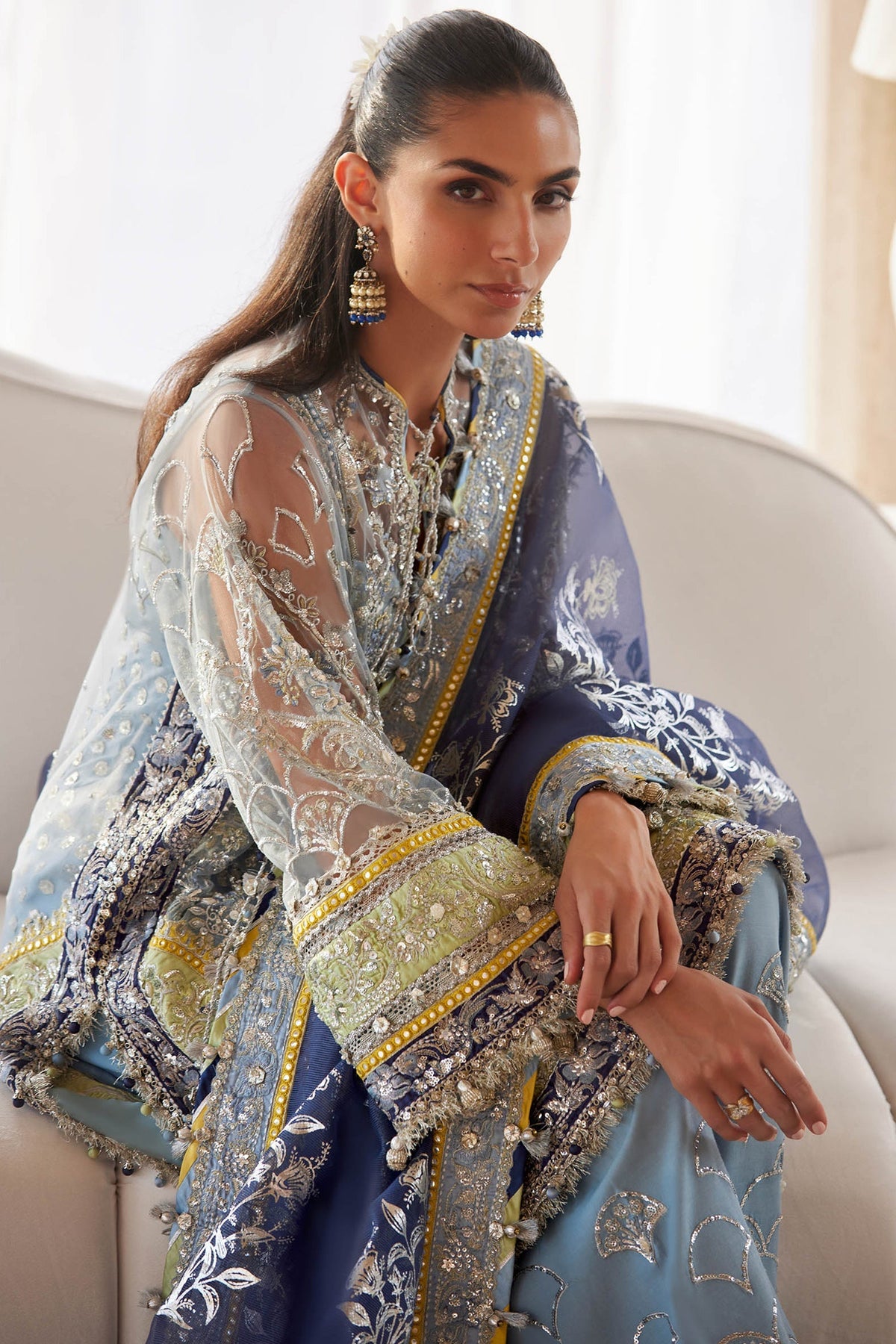 Zaha | Gossamer 25 | NILOFAR-E-SHAAM (ZC25-04) by Zaha - Designer Dress  - Type : Ladies Clothes - Available at Libayah - 100% Original 