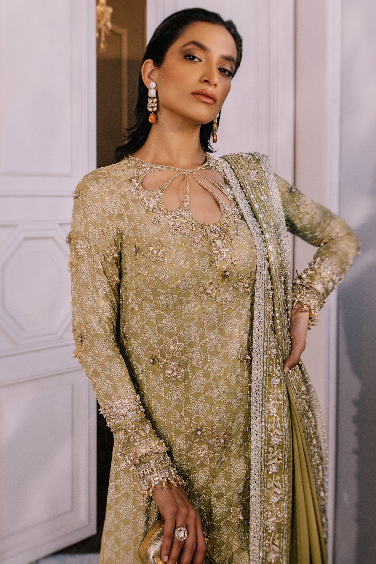 Elan | Demi Couture Onirique | ECLAT VERT (EP-20658) by Elan - Designer Dress - Type: Formal - Available at Libayah - 100% Original