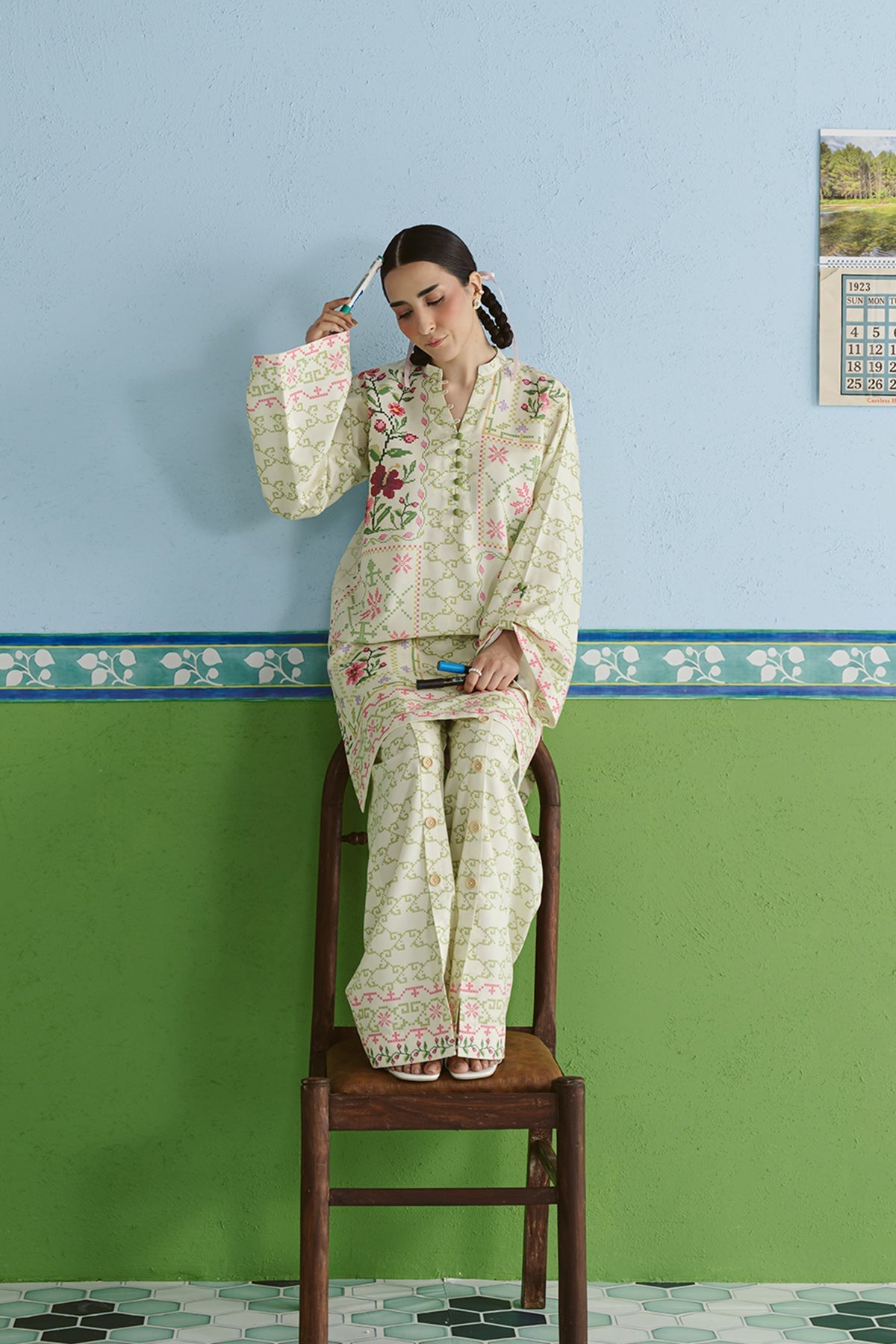 Afrozeh | Basic Pret 26 RTW | NACRE by Afrozeh - Designer Dress  - Type : Ladies Clothes - Available at Libayah - 100% Original 