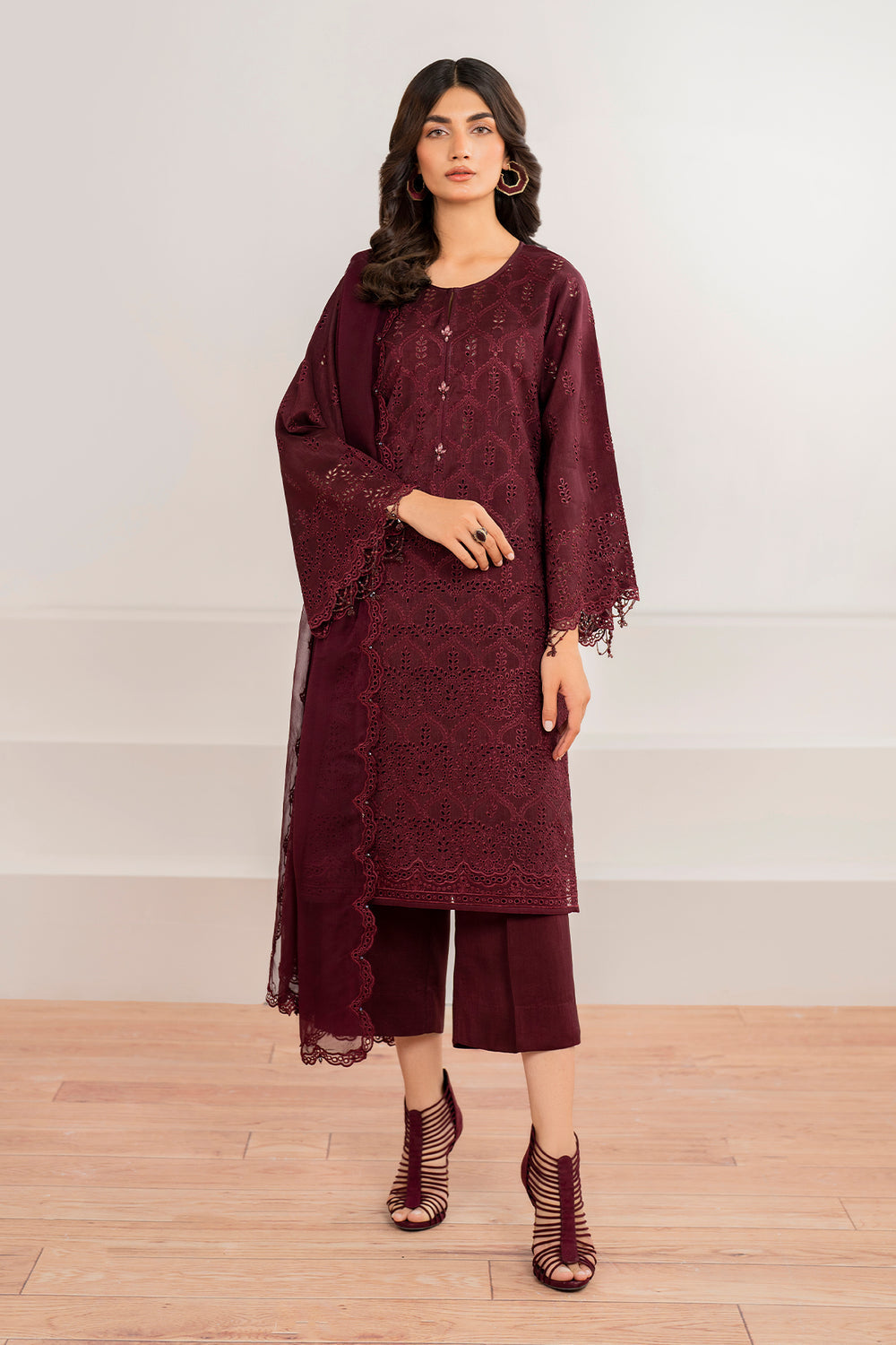 Baroque | Formals Collection | EMBROIDERED CHIFFON UF-690 by Baroque - Designer Dress  - Type : Ladies Clothes - Available at Libayah - 100% Original 