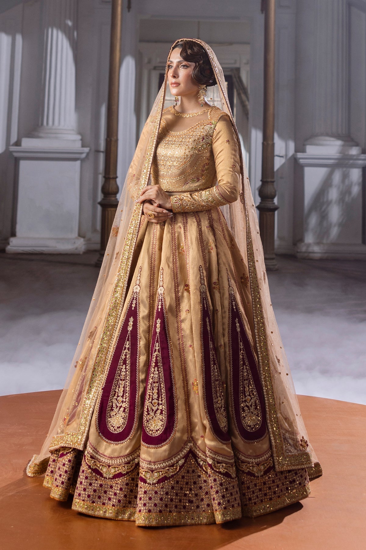 Erum Khan | Jahan Wedding 25 | Plum Spark by Erum Khan - Designer Dress  - Type : Ladies Clothes - Available at Libayah - 100% Original 