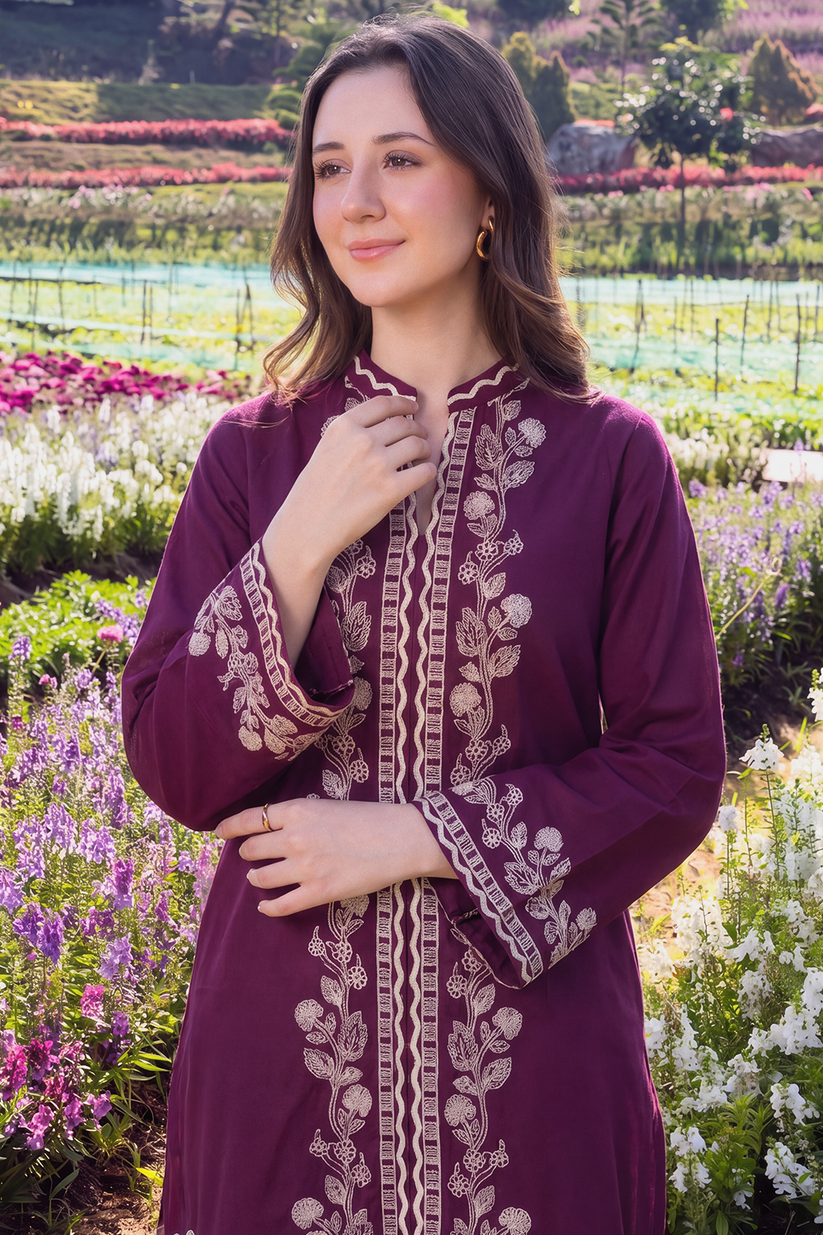 Saad Shaikh | Ease Fall Edit 26 | Prune by Saad Shaikh - Designer Dress  - Type : Ladies Clothes - Available at Libayah - 100% Original 