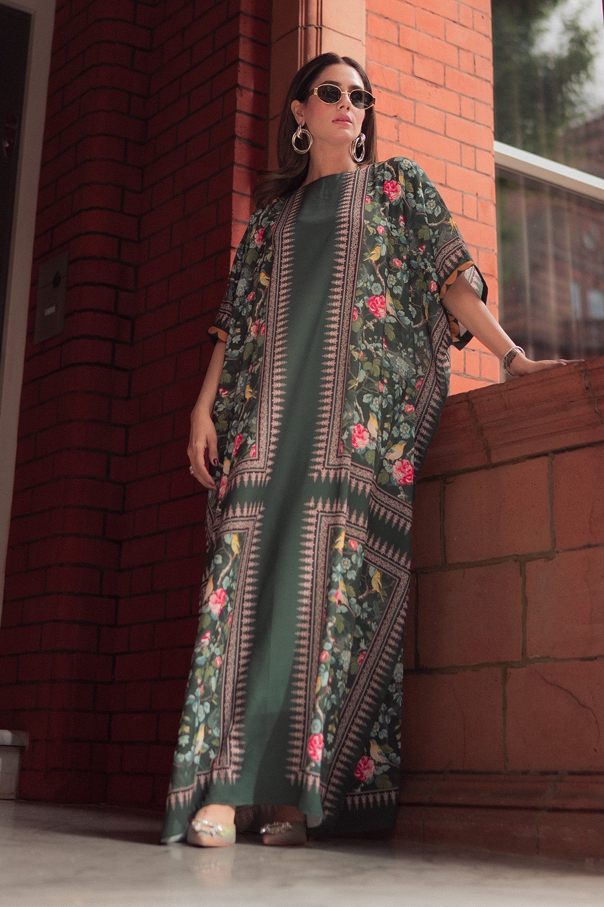 Erum Khan | Kaftan Edit | Flora Flow by Erum Khan - Designer Dress  - Type : Ladies Clothes - Available at Libayah - 100% Original 