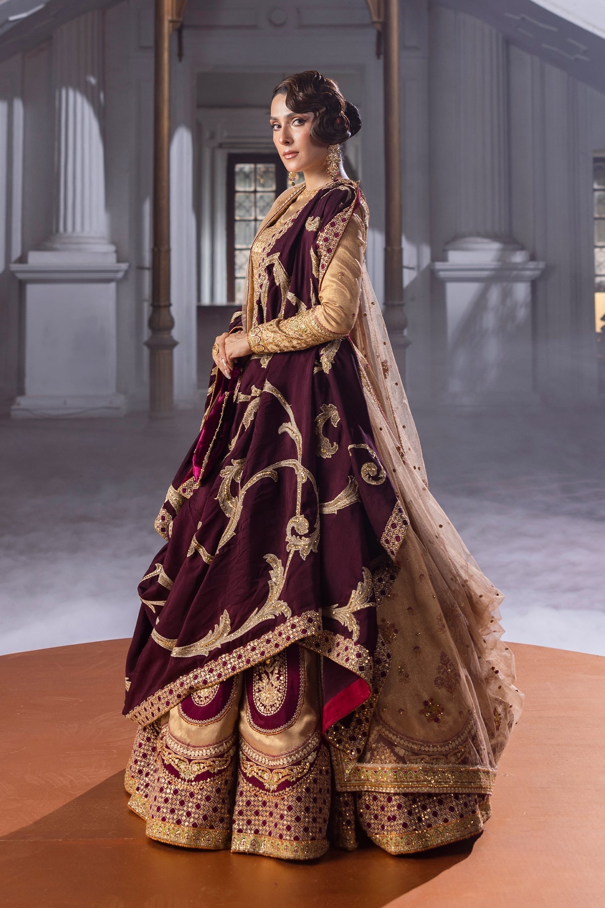 Erum Khan | Jahan Wedding 25 | Plum Spark by Erum Khan - Designer Dress  - Type : Ladies Clothes - Available at Libayah - 100% Original 