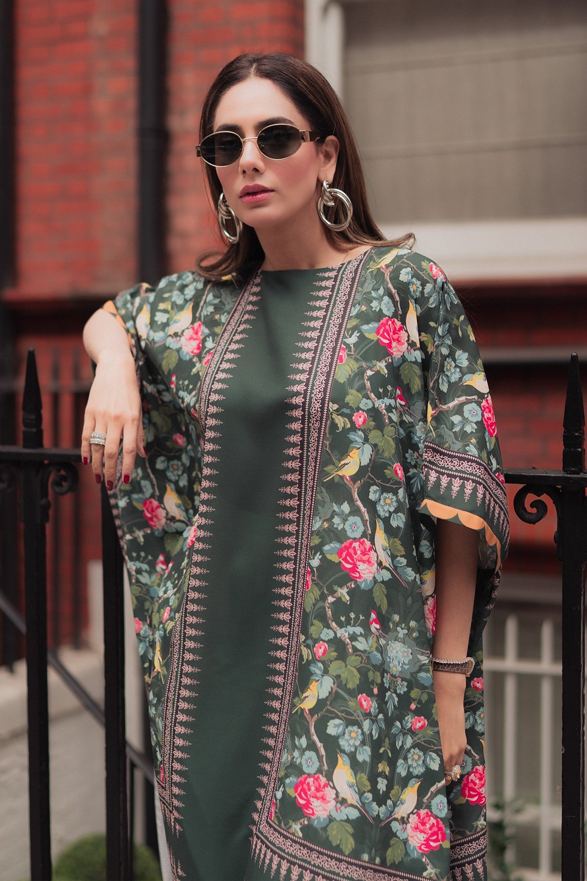 Erum Khan | Kaftan Edit | Flora Flow by Erum Khan - Designer Dress  - Type : Ladies Clothes - Available at Libayah - 100% Original 