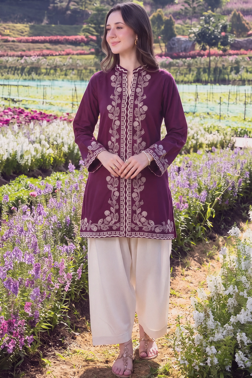 Saad Shaikh | Ease Fall Edit 26 | Prune by Saad Shaikh - Designer Dress  - Type : Ladies Clothes - Available at Libayah - 100% Original 