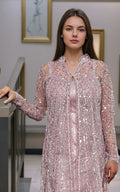 Threads and Motifs | Formal Dresses 25 | Net Embroidered Jacket With Maxi by Threads and Motifs - Designer Dress  - Type : Ladies Clothes - Available at Libayah - 100% Original 