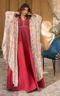 Threads and Motifs | Formal Dresses 25 | Printed Cape With Maxi by Threads and Motifs - Designer Dress  - Type : Ladies Clothes - Available at Libayah - 100% Original 
